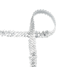 argent | Galon Paillettes uni 2 cm, argent