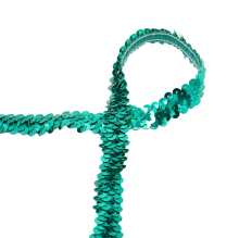 vert | Galon Paillettes uni 3 cm, vert
