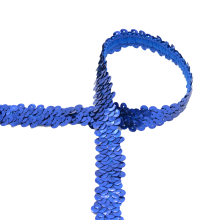 bleu royal | Galon Paillettes uni 3 cm, bleu royal