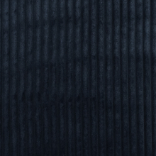 bleu foncé | Tissu fausse fourrure côtelé Stripy, bleu foncé