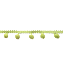 vert | Ruban à pompons demi-gros, vert pomme 20 mm