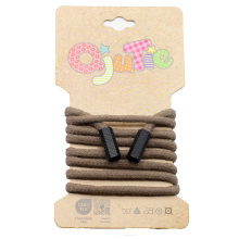 taupe | Cordon sweat capuche avec embouts 5mm, cordon rond, taupe