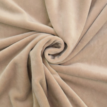 beige | Tissu jersey velours, beige