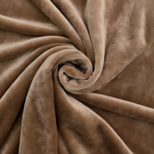 marron clair | Tissu jersey velours, marron clair