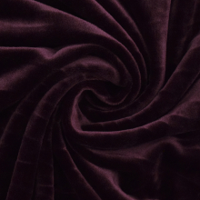 lie de vin | Tissu jersey velours, lie de vin