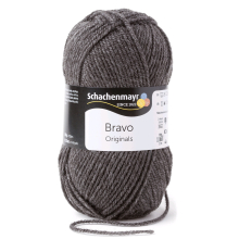 middengrijs | Schachenmayr Wol Bravo uni 50 g  middengrijs gemêleerd