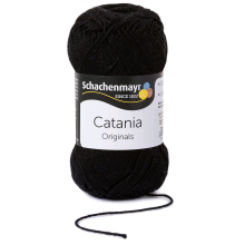 noir | Laine Schachenmayr Catania uni 50 g noir