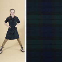 bleu marine | Tissu écossais tartan, bleu marine
