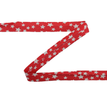 rood | Biaisband sterren, rood / wit
