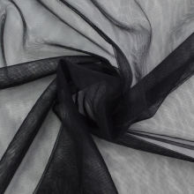 zwart | Soft Stretch tule, zwart