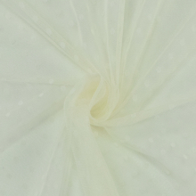 vanille | Tissu tulle souple à pois Dots, blanc vanille