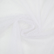 wit | Soft tule glitter, wit