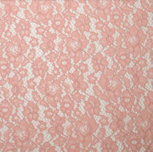 rose millennial | Tissu dentelle guipure fleurs, rose millennial