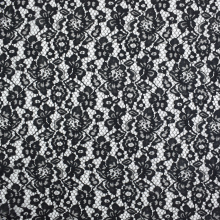 noir | Tissu dentelle guipure Fleurs, noir