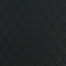 noir | Tissu matelassé molletonné losanges Alma, noir