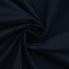 bleu marine | Tissu coton sergé twill stretch doux Peach Touch, bleu marine