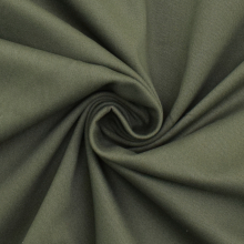 vert olive | Tissu coton sergé twill stretch doux Peach Touch, vert olive