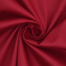 rouge foncé | Tissu satin de coton stretch, rouge foncé