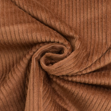 brun fauve | Tissu velours côtelé stretch Susi, brun fauve