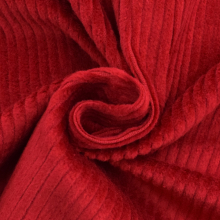 rouge | Tissu velours côtelé stretch Susi, rouge