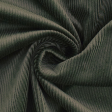donkergroen | Stretch corduroy unikleurig, donkergroen