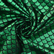 groen | Lamé / elastische foliejersey mermaid, groen