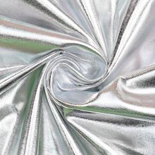 zilver | Lamé / elastische foliejersey zilver