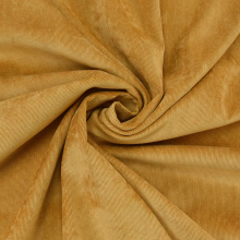 ocre | Tissu velours côtelé milleraies stretch Poly, ocre