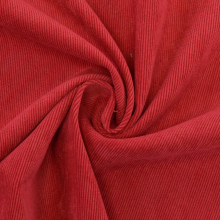 rouge | Tissu velours côtelé milleraies stretch Poly, rouge