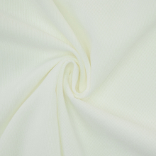 blanc cassé | Tissu velours côtelé milleraies stretch Poly, blanc cassé