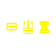 geel | Tassluiting set 2,5 cm geel