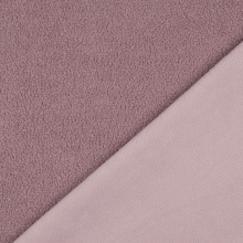 lilas pâle | Tissu sherpa peluche teddy double face, vieux lilas