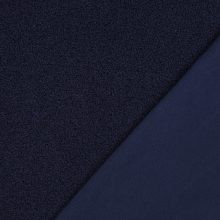 donkerblauw | Teddy fleece doubleface, donkerblauw