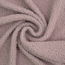 vieux rose | Tissu sherpa peluche teddy léger, vieux rose