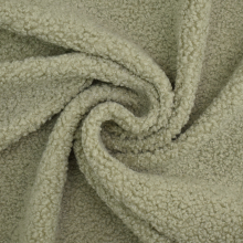vert pâle | Tissu sherpa peluche teddy léger, vert pâle