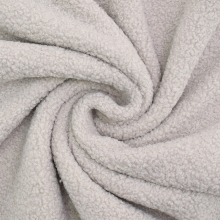taupe clair | Tissu sherpa peluche teddy léger, gris taupe clair