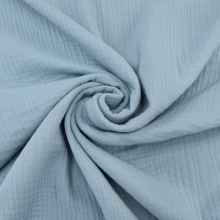 blauwgrijs | Katoenen mousseline triple gauze, blauwgrijs