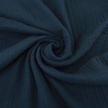marineblauw | Katoenen mousseline triple gauze, marineblauw