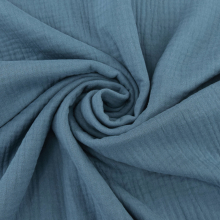 duivenblauw | Katoenen mousseline triple gauze, duivenblauw