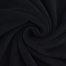 zwart | Viscose luxe fleece, zwart