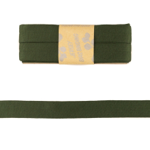 vert militaire | Biais couture jersey viscose 3m vert militaire