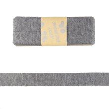 gris chiné | Biais couture jersey viscose 3m gris chiné