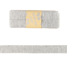 gris clair chiné | Biais couture jersey viscose 3m gris clair chiné