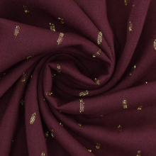 bordeauxrood | Viscose stof Golden Glamour, bordeauxrood