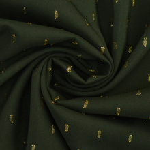 mosgroen | Viscose stof Golden Glamour, mosgroen