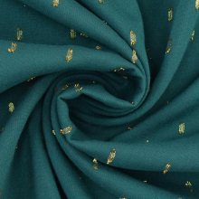 petrol | Viscose stof Golden Glamour, petrol