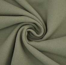 vert olive clair | Tissu nid d’abeille gaufré mini, vert olive pâle