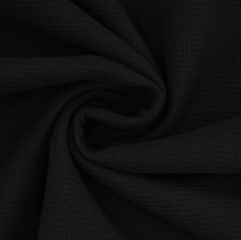 noir | Tissu nid d’abeille gaufré mini, noir