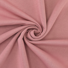 vieux rose | Tissu sweat molleton uni, rose pâle