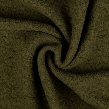 kaki | Tissu lainage bouclette, kaki